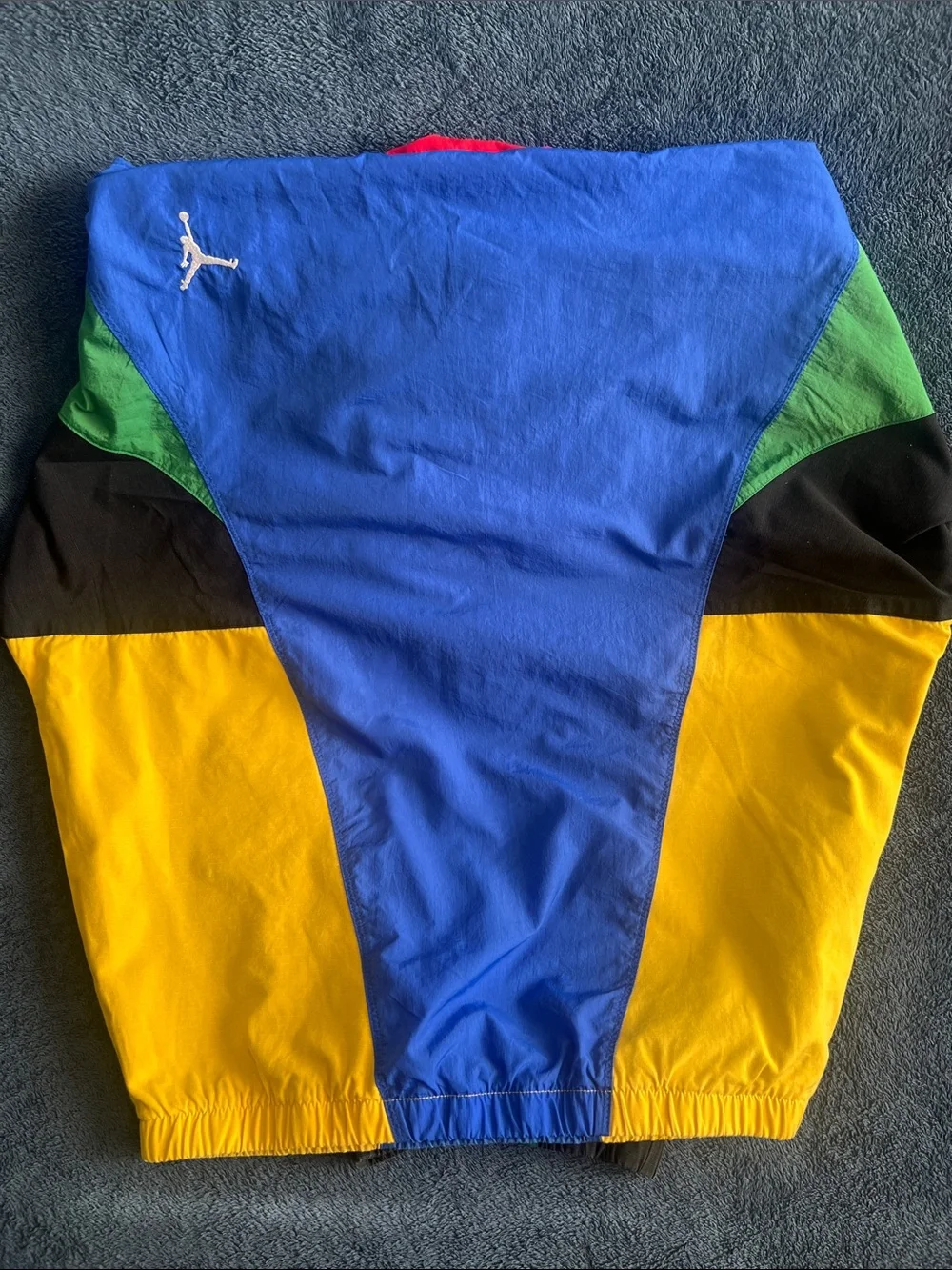 Jordan Colorblock Hooded Raincoat - Red, Blue, Yellow & Green